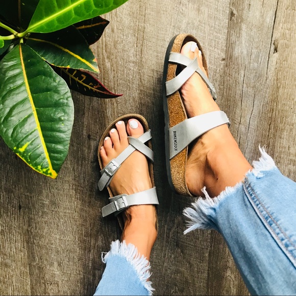 Birkenstock Shoes - Birkenstock Silver Mayari Sandals Size 6.5